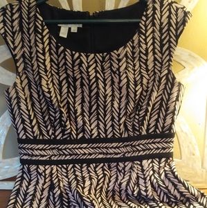 London Times print stretch knit dress.